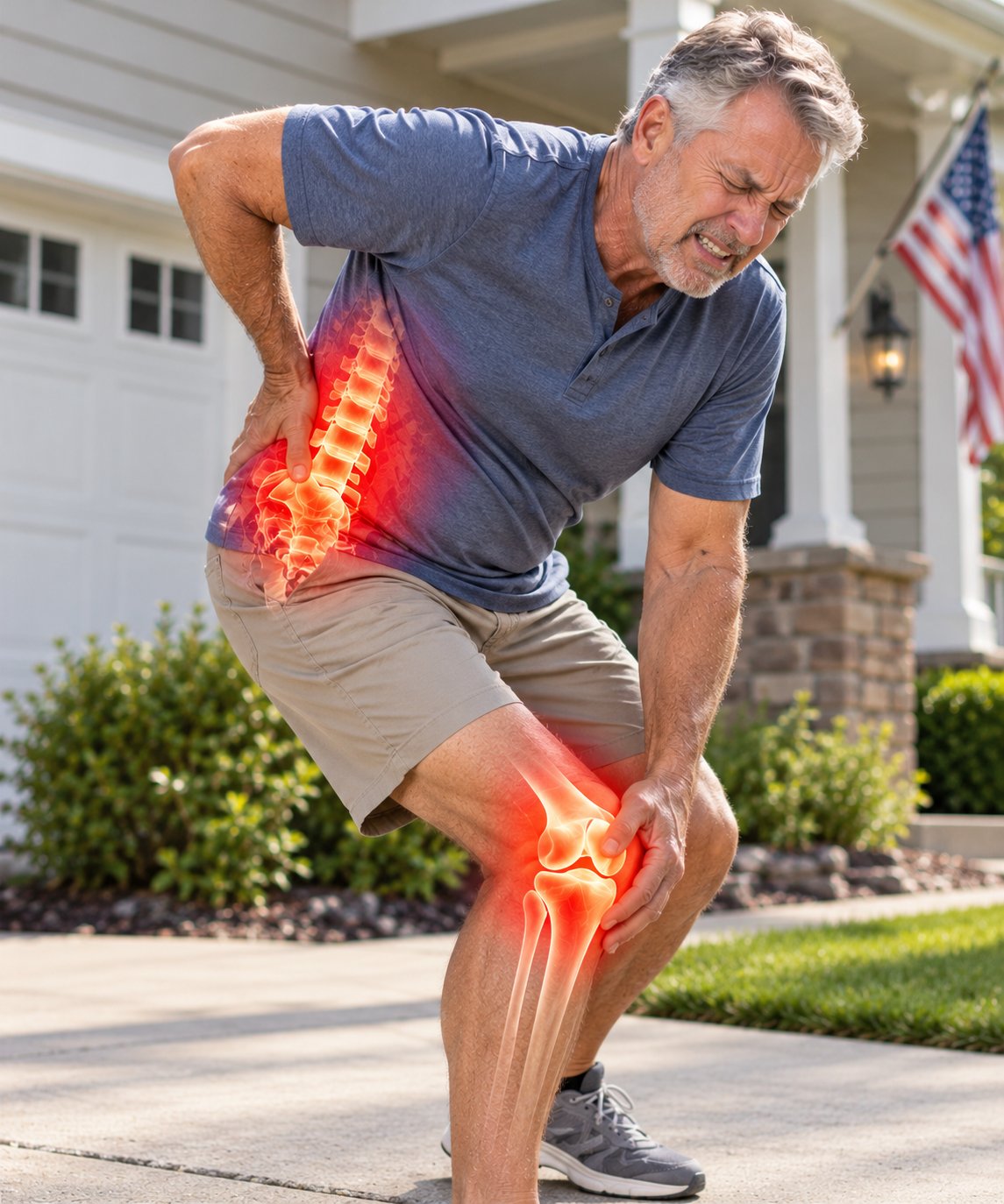 Mature adult experiencing joint discomfort